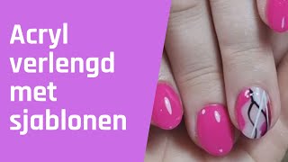 Set acrylnagels met sjablonen [upl. by Tjaden]