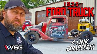 Completing the 4Link Bagged Suspension On My 1935 Ford Truck Budget Build [upl. by Nevsa]