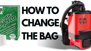 Numatic Backpack Vacuum Bag Changing [upl. by Relluf]