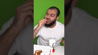 KFC FRIED CHICKEN Bottle Flip Food Challenge [upl. by Drauode]