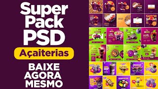 PACK PSD AÇAITERIA [upl. by Zetram]