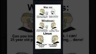 Mac os Windows Linux installing meme shorts ShivamNB [upl. by Albers889]