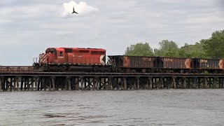 OTD Five Years Ago CP 5996 on Ballast Train 6142019 [upl. by Aerdnu443]