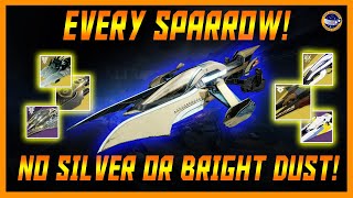 Destiny 2  Every Sparrow You Can Get  NO EVERVERSE [upl. by Adlesirk198]