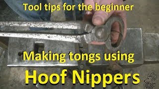 BLACKSMITHING  FORGING HOOF NIPPER TONGS [upl. by Vasilis200]