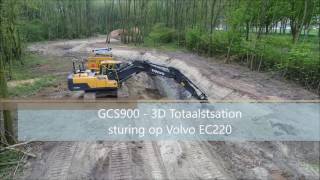 Sitech Belgium Excavator on 3D Total Station guidance [upl. by Aicatan]