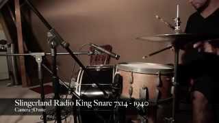 Slingerland Radio King Snare Test 1940 [upl. by Neyut]