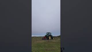 A massive tractor working as a lawn mower plowing the fie 🚜🌾 GiantLawnMower AgriculturalMachinery [upl. by Yeca269]