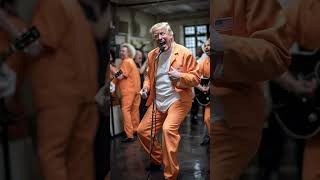 A Presidential Performance Trump Sings Jailhouse Rock in Detention [upl. by Acinom]