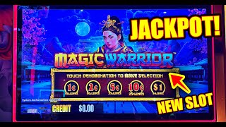 🚨JACKPOT HANDPAY on a BRAND NEW SLOT 🚨Magic Warrior high limit [upl. by Ziagos]