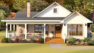 Magnificent Cottage House Design With Backyard Firepit [upl. by Jaymie]