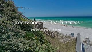 Greenwood 21 South Walton Neighborhood Public Beach Access Seagrove Beach Florida [upl. by Nylimaj480]