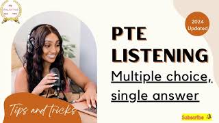 PTE Listening multiple choice single answer 2024 updated [upl. by Booma]