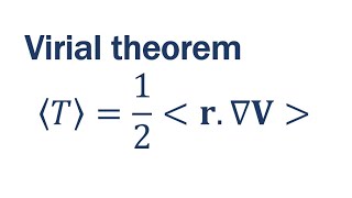 virial theorem  derivation of virial theorem  quantum mechanics [upl. by Scales1]