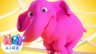 The Elephant song 🐘 One Elephant Went Out To Play  HeyKids  Nursery Rhymes [upl. by Elok958]