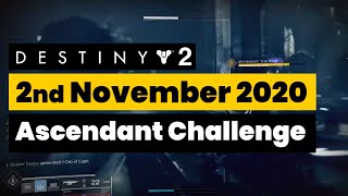 Destiny 2 Ascendant Challenge 2nd November 2020  Agonarch Abyss Bay of Drowned Wishes  Solo Guide [upl. by Mavis941]