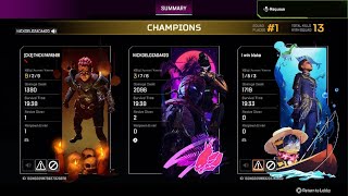 Apex Legends Helping my teammates get clean ups [upl. by Sherborn]