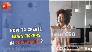 How to Create News Tickers in PowerPoint [upl. by Rotkiv]