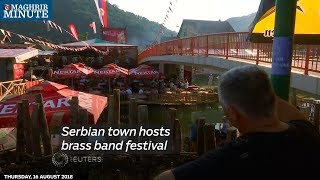 Serbian town hosts brass band festival [upl. by Dame]