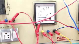 Measurement of 3 phase power by using 2 watt meter method VTU Basic electrical lab 18ELEL1727 [upl. by Atnauqahs]