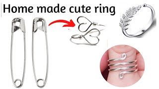 Homemade Safety pin RingHow to make easy RingDiy Safety pin RingDiy Ring [upl. by Rella]