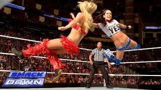 The Bella Twins vs Natalya amp Summer Rae SmackDown March 21 2014 [upl. by Zevahc671]