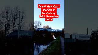 Avanti West Coast 807002 at Bamfurlong  20th November 2024 [upl. by Enirolf]