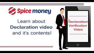 Spice MoneyDeclarationVerification videoVideo KYC quotContent and processquotEnglish for retailers [upl. by Alsworth786]