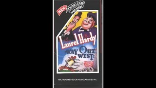 Opening to Laurel amp Hardy Way Out West 1987 VHS Redone in 60fps [upl. by Biddie]