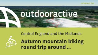 Flyover video Autumn mountain biking round trip around Lydbury North in [upl. by Erolyat]