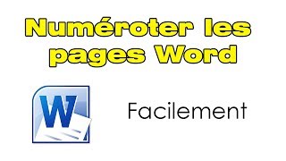 Comment numéroter les pages Word et insérer un numéro de page Word [upl. by Okier]