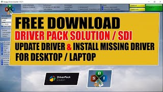 Get Driver Pack  SDI Snappy Driver Installer for Desktop and Laptop [upl. by Vance]