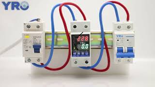 YRVP3 Over and Under Voltage Current Protector Installation Voltage Protector [upl. by Atteynad407]