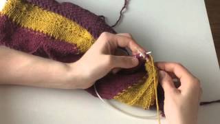 intarsia color change demonstration [upl. by Pass857]