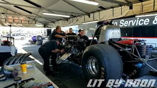 Bobby Bode Warrm up and I get My Dose of Nitro Methane Fuel Funny Car Auto Club World Finals Auto [upl. by Asirral554]