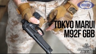 Tokyo Marui M92F Mil GBB Airsoft Pistol  AirSplat On Demand [upl. by Aleemaj222]