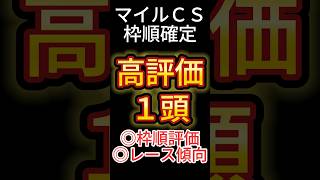 マイルＣＳ 2024【枠順確定後】高評価は１頭！ アノ馬でした！ 競馬予想 shorts マイルチャンピオンシップ ブレイディヴェーグ [upl. by Agneta]