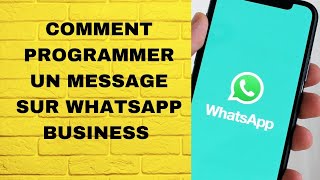 Comment Programmer Un Message Sur WhatsApp Businessnews [upl. by Heyra759]