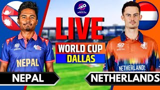 Nepal vs Netherlands T20 Match Live  Live Score amp Commentary  NEP vs NED Live  T20 World Cup 2024 [upl. by Rooke]