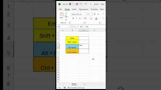 Excel ENTER Key excelenter exceltips excelformula exceltutorial letsdatify excelshorts [upl. by Rusty]