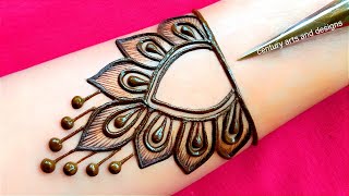 New stylish beautiful mehndi design  easy mehndi design  mehndi ka design  mehndi design  mehndi [upl. by Nylrahc490]