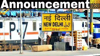 Announcement at New Delhi Railway Station NDLS  Part 3  LOCKDOWN SPECIAL [upl. by Nnayr]