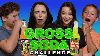 Gross Soda Challenge  Merrell Twins with Cousins [upl. by Acinomahs577]