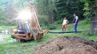 Case 580 Super N Digging A Ditch [upl. by Atile]