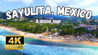 Drone tour of Sayulita Mexico in 4k [upl. by Nesnar]