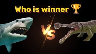 Megalodon vs Sarcosuchus  Sarcosuchus vs Megalodon [upl. by Anirbak124]