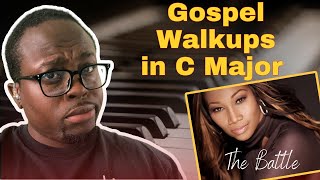 Beginner Gospel Walkups In C Major  The Battle [upl. by Siuqramed]