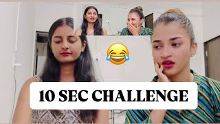 10 SEC CHALLENGE WITH SISTER thelazyartist29  COMEDY 😂💗 [upl. by Kaczer]