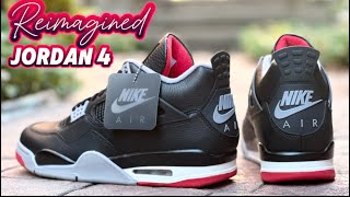 Best Jordan 4 Bred Reimagined review Better than the og 🔥🔥 [upl. by Enial837]