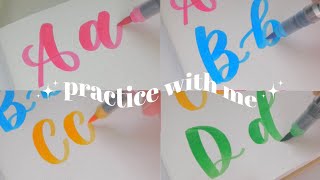 Calligraphy Alphabet AZ  Real Time Beginner Brush Lettering Tutorial [upl. by Tedmund]